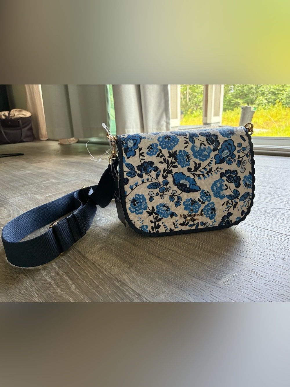Kate Spade Madison Peacock in floral- saddle bag 💛